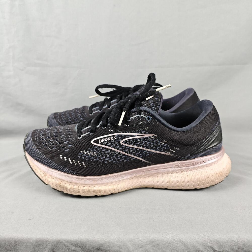 Brooks Glycerin Shoes Womens Size 11 Black Pink Mesh Running 1203431D074